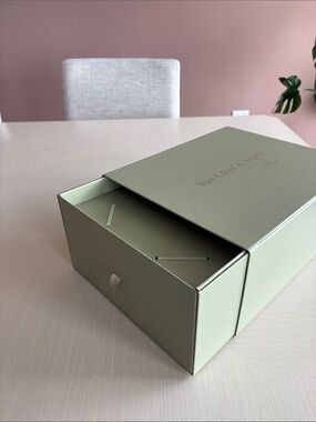 Van Cleef & Arpels Light Sage Green Gift Box with Ribbon VCA
